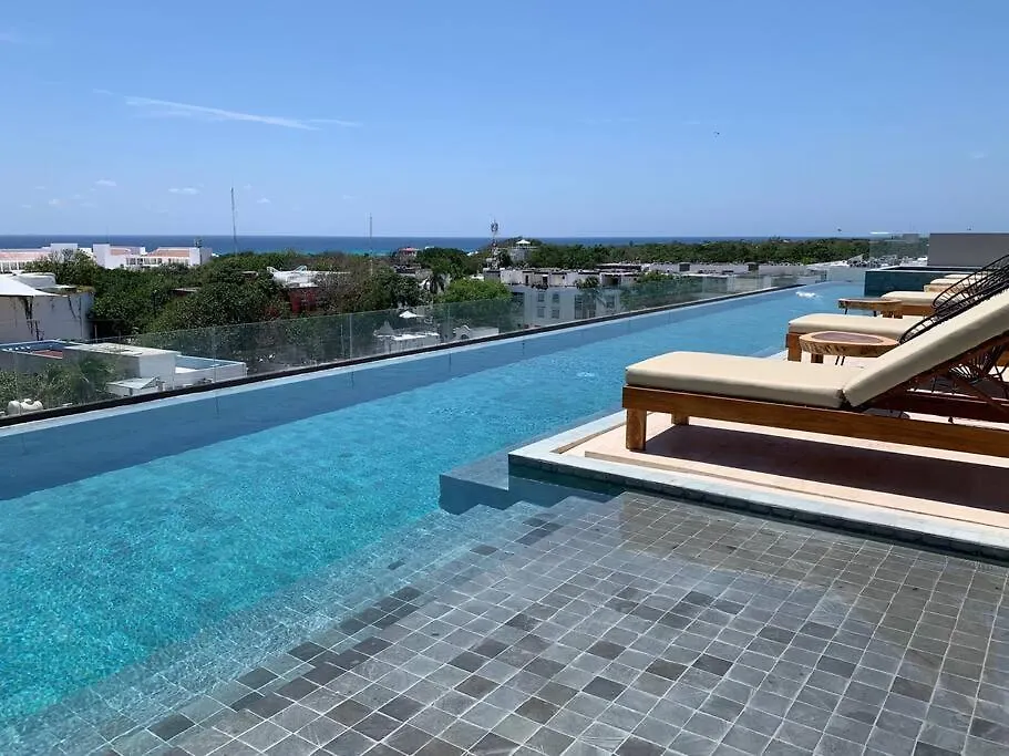 Apartment Kaab South Beach - Beautiful Big Studio - Rooftop Pool Ocean View Playa del Carmen