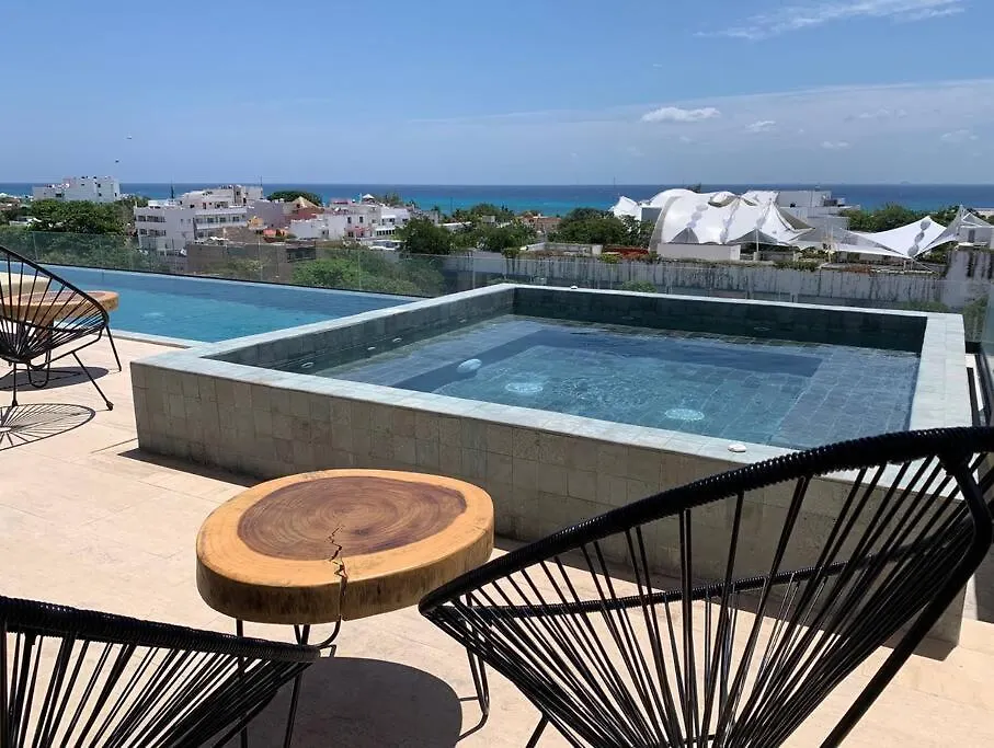 Apartment Kaab South Beach - Beautiful Big Studio - Rooftop Pool Ocean View Playa del Carmen Mexico