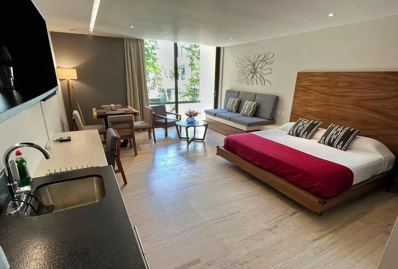 Apartment Kaab South Beach - Beautiful Big Studio - Rooftop Pool Ocean View Playa del Carmen