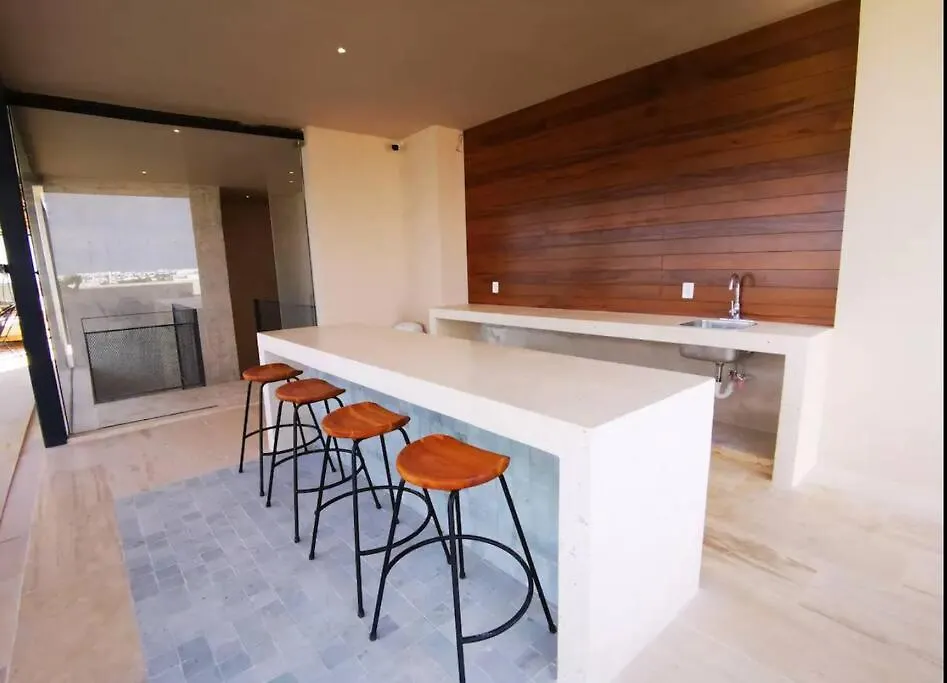 Kaab South Beach - Beautiful Big Studio - Rooftop Pool Ocean View Playa del Carmen Apartment
